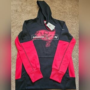NFL Tampa Bay Buccaneers Nike Therma Sideline Pullover Hoodie Jacket Men Medium